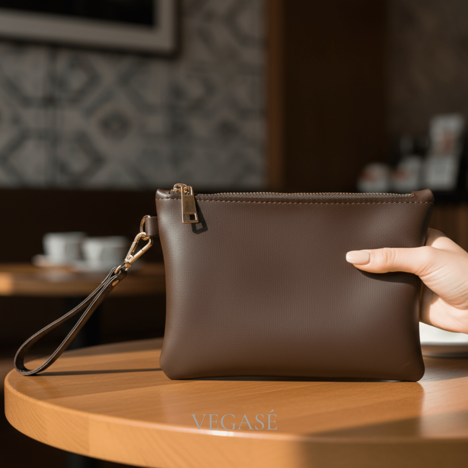 Scarlet Clutch Çanta – Acı Kahve - Görsel 2