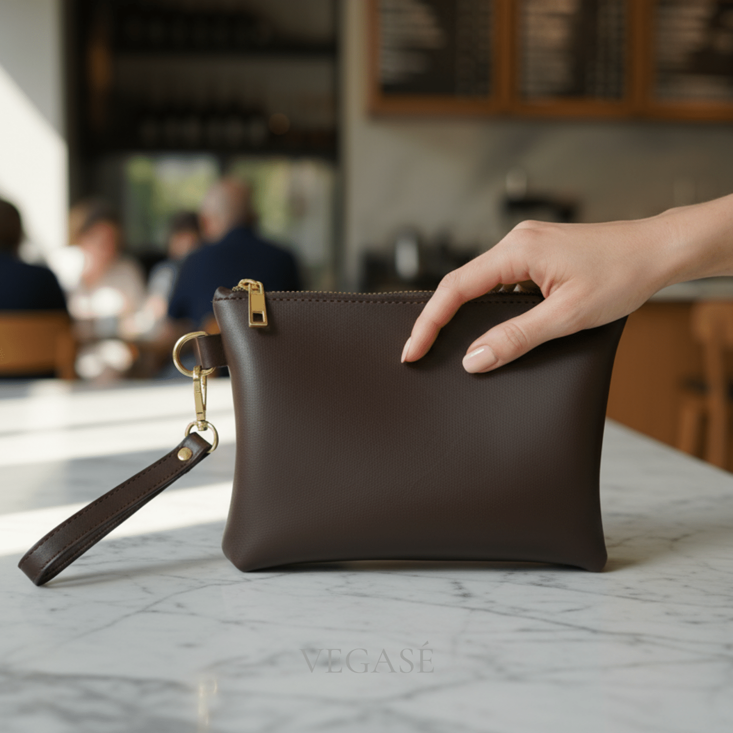 Scarlet Clutch Çanta – Acı Kahve - Görsel 3