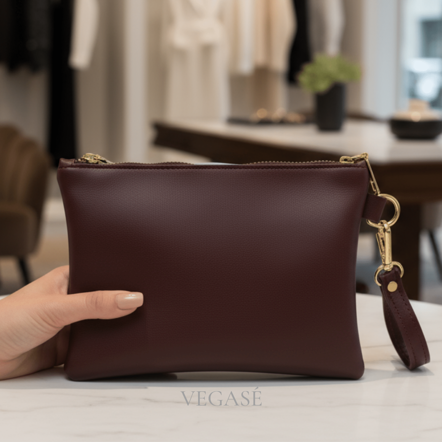 Scarlet Clutch Çanta – Bordo - Görsel 2