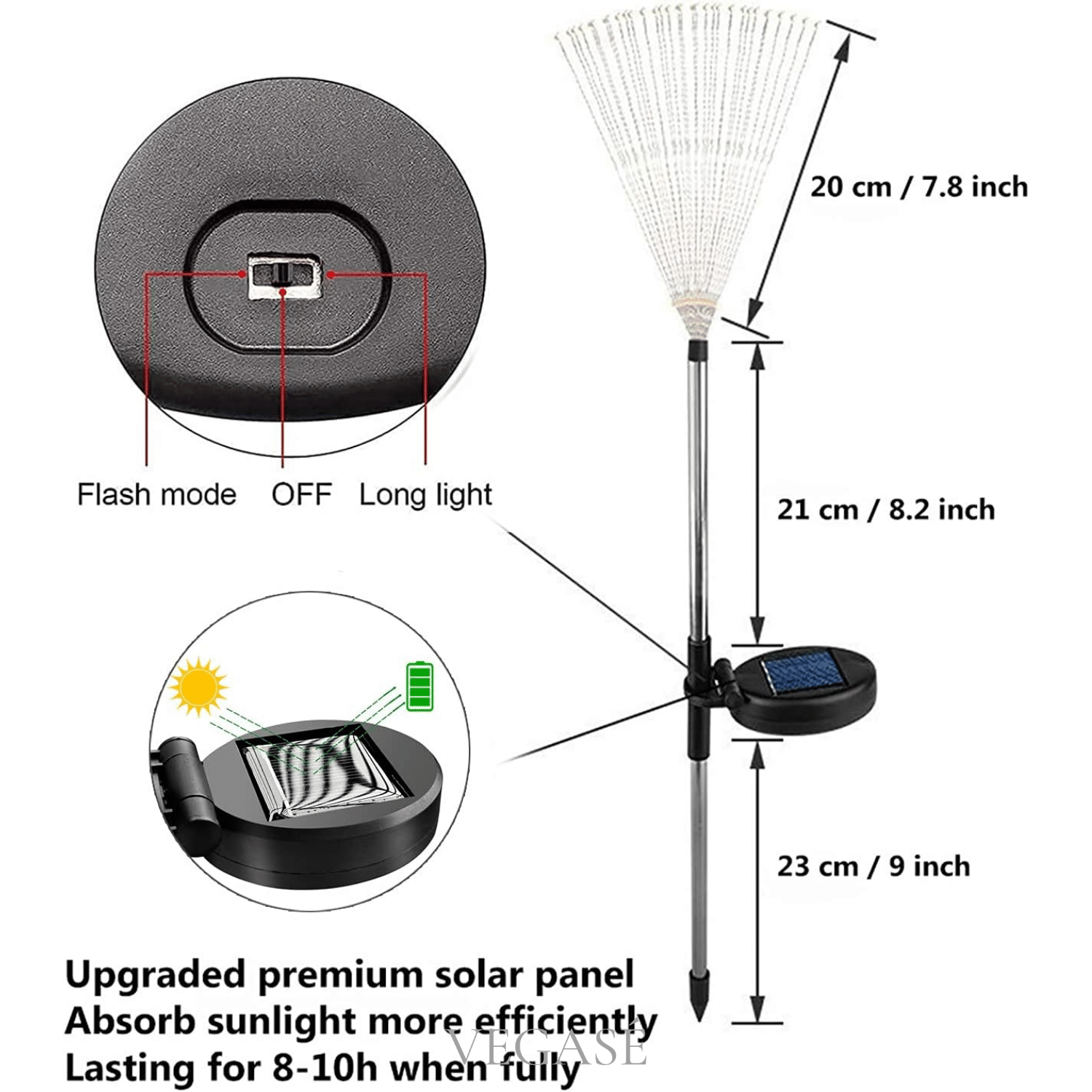 Havai Fişek Dekorlu Solar Led Bahçe Lambası - Görsel 2