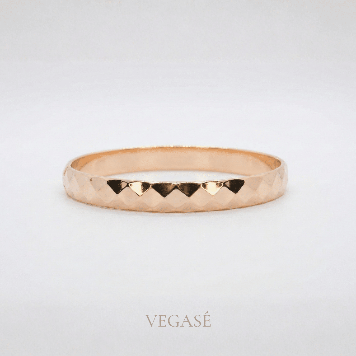 Solenne Kilitli Bileklik – Modern Dokulu Rose Gold Bileklik - Görsel 3