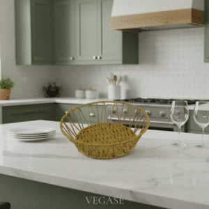 Olea Hasır Sepet – Doğal Örgü Yuvarlak Sepet