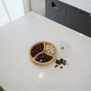 Serena 3 Bölmeli Kapaklı Servis Tabağı – Çerezlik, Kuruyemişlik, Şekerlik