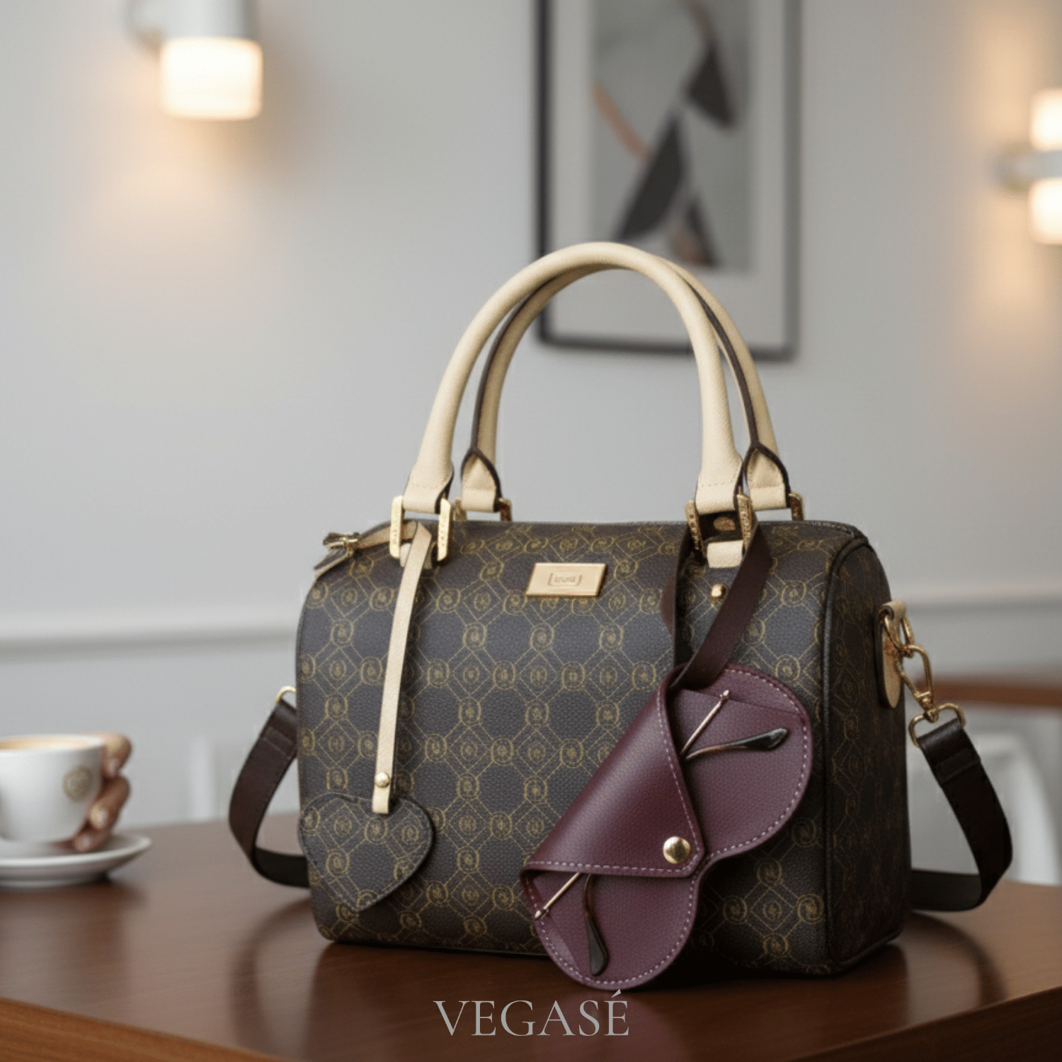 Velo Gözlük Kılıfı Siyah Acı Bordo (Çantaya Takılabilir)