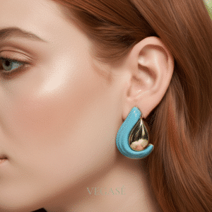 Gold Drop Turkuaz Küpe