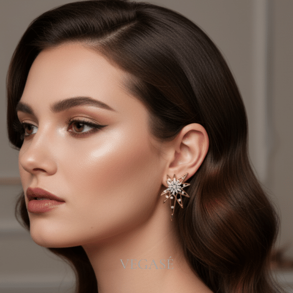 Stellara Gold Renkli Taşlı Küpe
