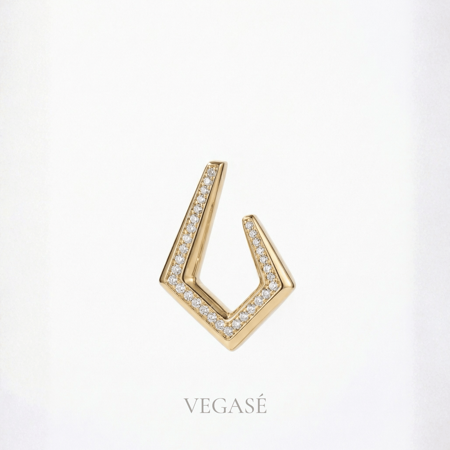 Verano Küpe – Gold Renkli Taşlı Küpe - Görsel 3