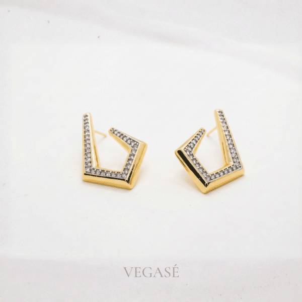 Verano Küpe – Gold Renkli Taşlı Küpe 2 Verano Küpe – Gold Renkli Taşlı Küpe 2