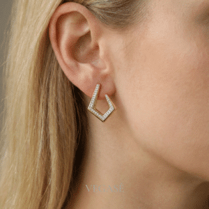 Verano Küpe – Gold Renkli Taşlı Küpe