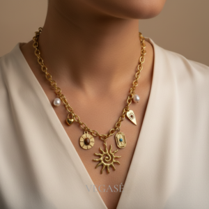 Solar Charm Gold Renk Zincir Kolye