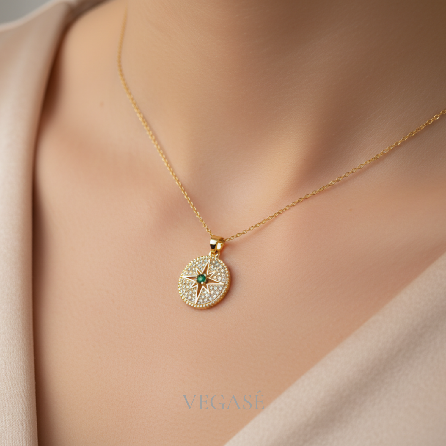 Kutup Yıldızı Gold Renk Kolye