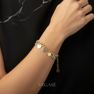 Liora Nazar Gold Renk Sallantılı Bileklik