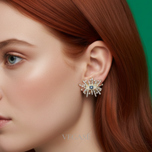 Elyra Eye Göz Şeklinde Taşlı Küpe