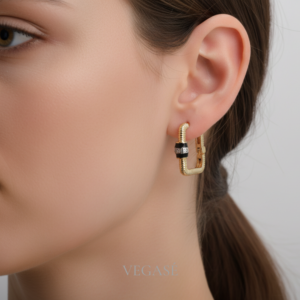 Noir Loop Gold Renk Küpe