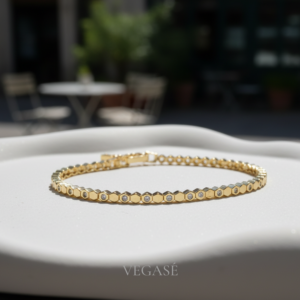 Hexora Işıltılı Gold Renk Bileklik