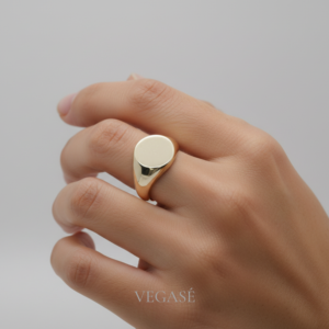 Virella Gold Oval Ayarlanabilir Yüzük