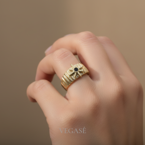 Nova Gold Renk Ayarlanabilir Yıldız Detaylı Yüzük