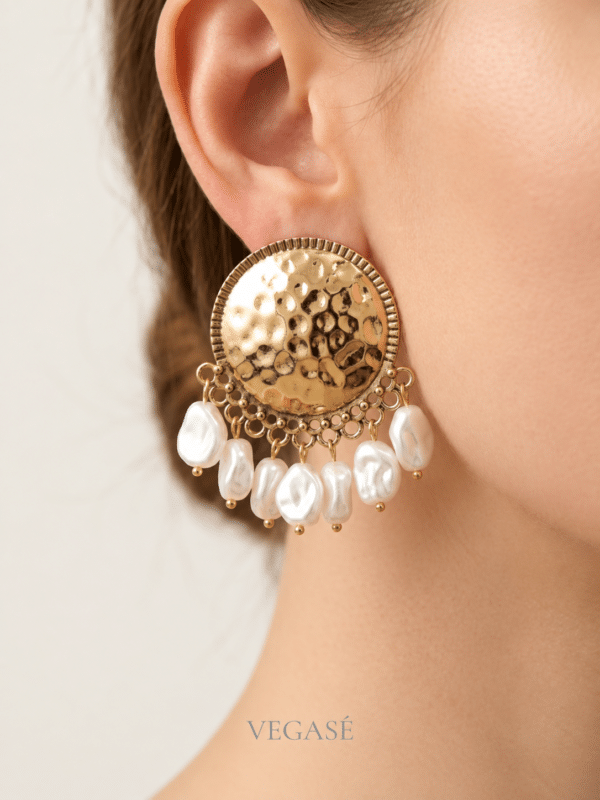 Veloura Pearl Etnik Gold Küpe 2 Veloura Pearl Etnik Gold Küpe 2