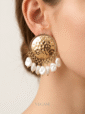 Veloura Pearl Etnik Gold Küpe 2